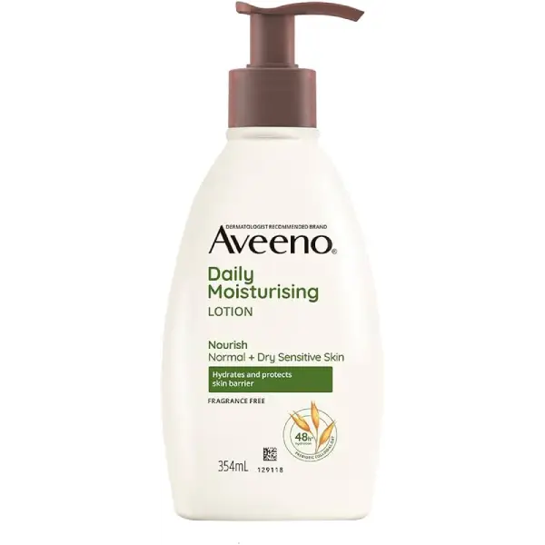 Aveeno Daily Moisturising Lotion | For Normal + Dry Sensitive Skin | Fragrance Free